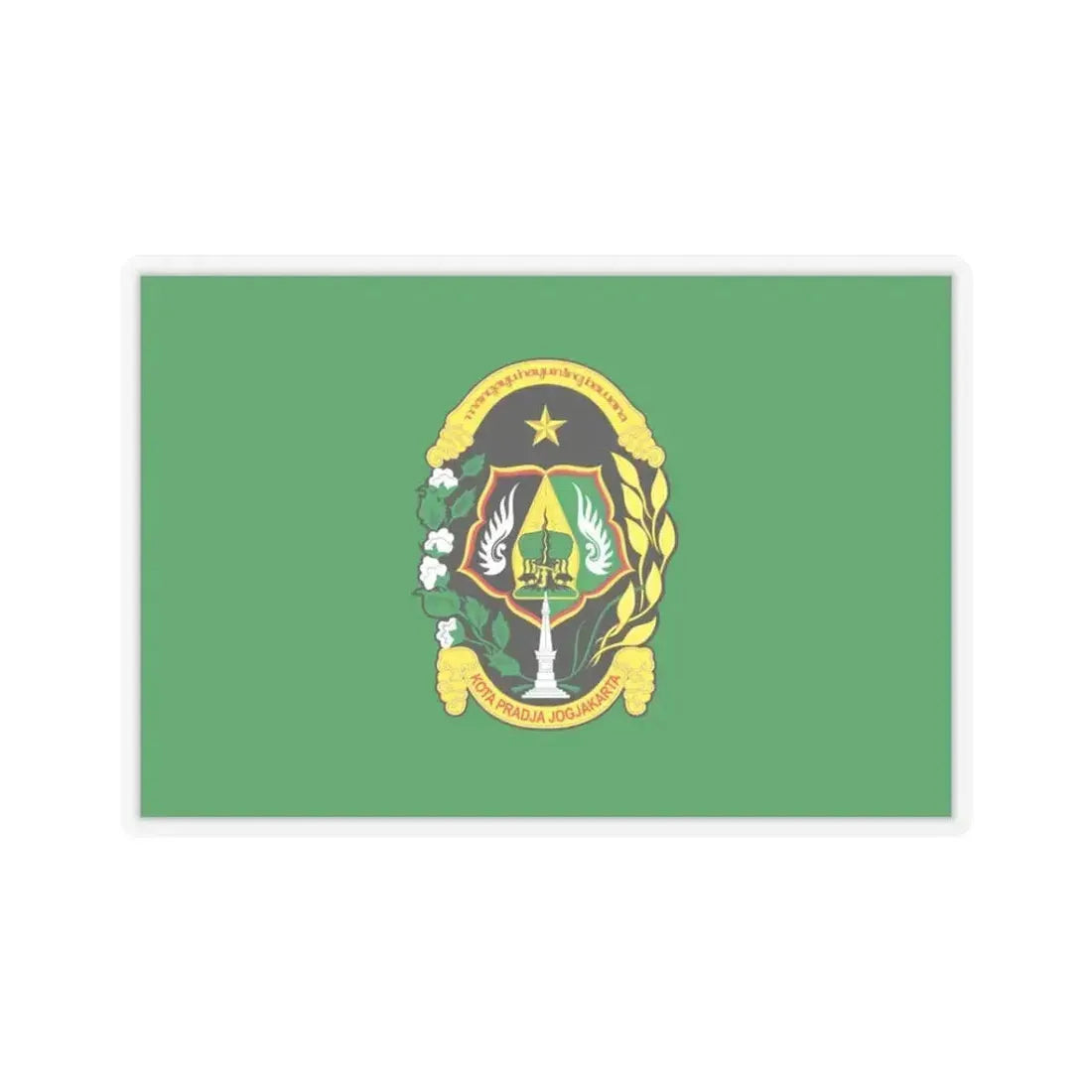 Flag of City of Yogyakarta Indonesia - STICKER Vinyl Kiss-Cut Decal 3 Inch Transparent - The Sticker Space