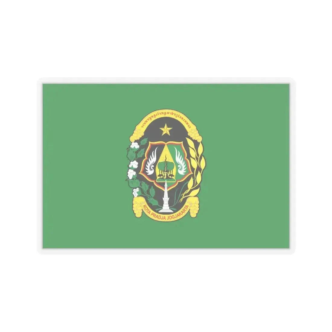 Flag of City of Yogyakarta Indonesia - STICKER Vinyl Kiss-Cut Decal 4 Inch Transparent - The Sticker Space