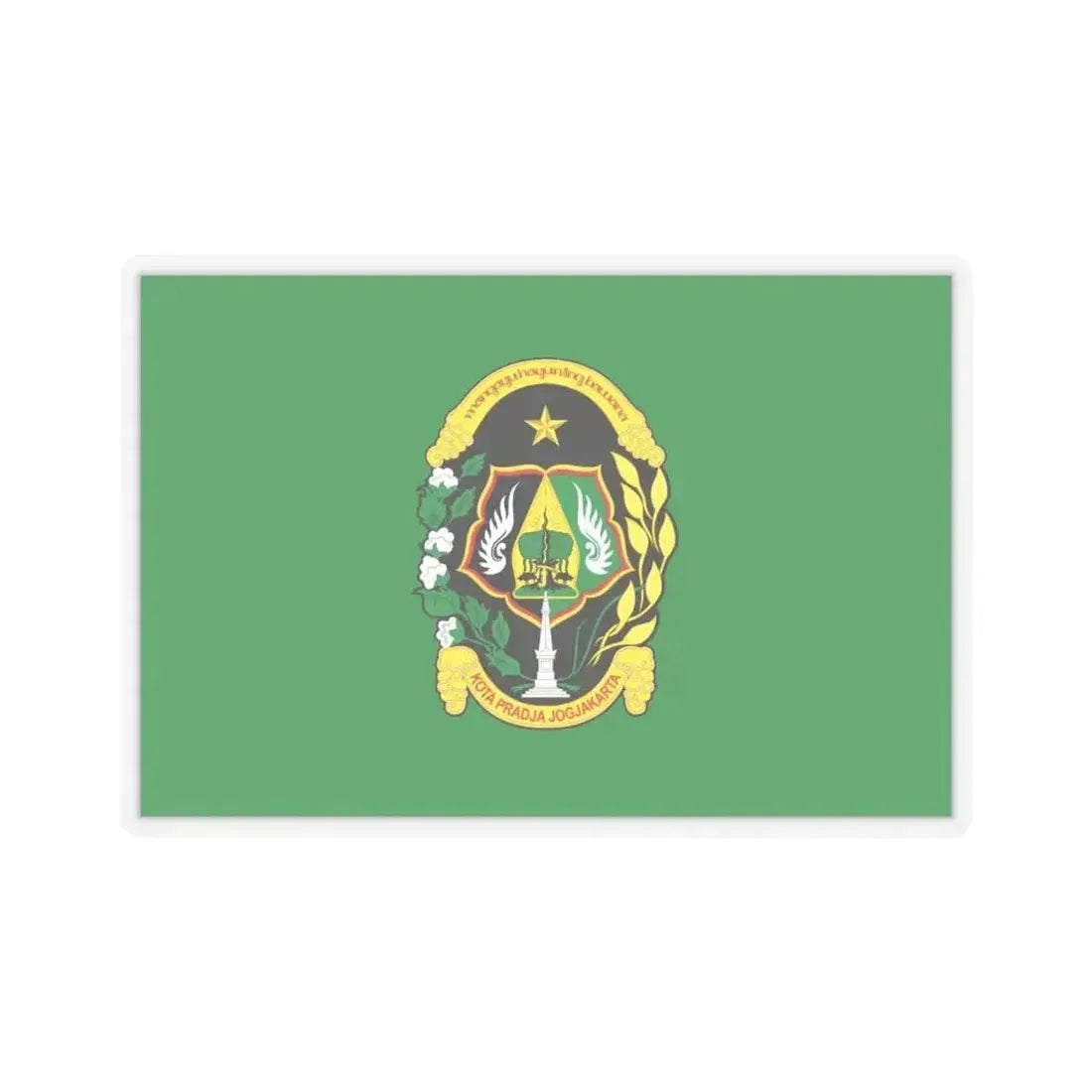 Flag of City of Yogyakarta Indonesia - STICKER Vinyl Kiss-Cut Decal 6 Inch Transparent - The Sticker Space