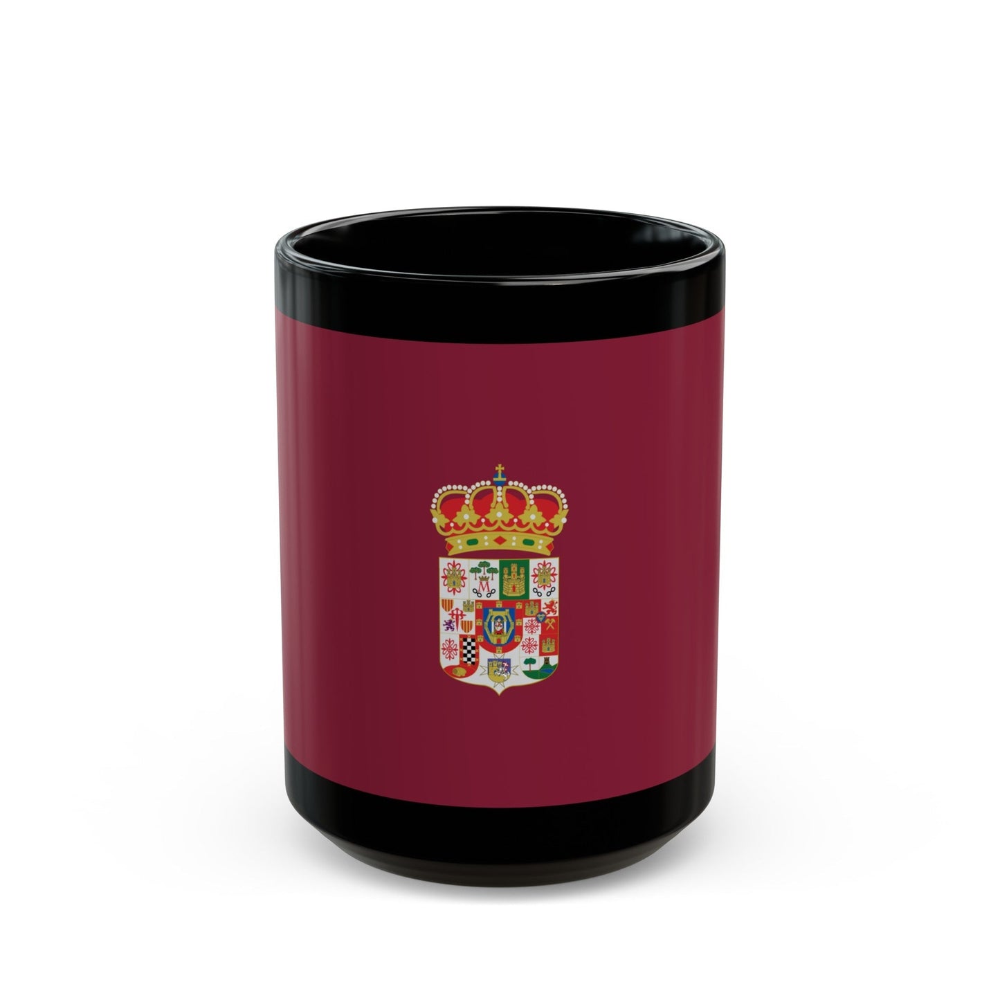 Flag of Ciudad Real Spain - Black Coffee Mug-15oz-The Sticker Space