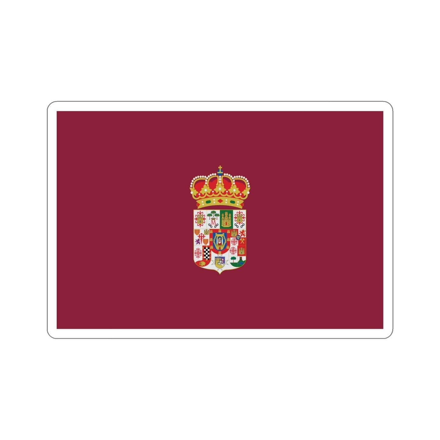 Flag of Ciudad Real Spain STICKER Vinyl Die-Cut Decal-5 Inch-The Sticker Space