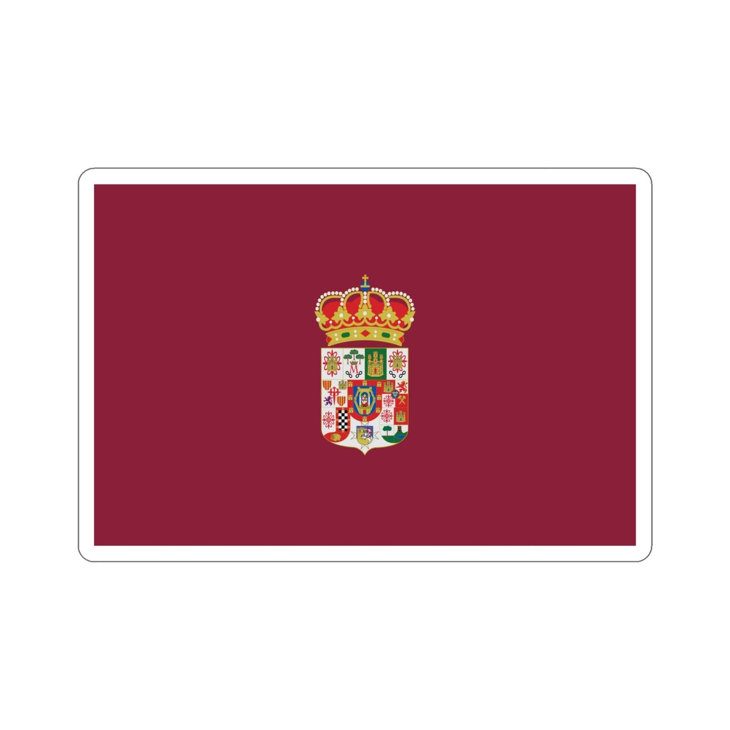 Flag of Ciudad Real Spain STICKER Vinyl Die-Cut Decal-6 Inch-The Sticker Space