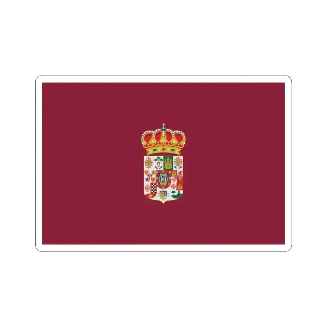 Flag of Ciudad Real Spain - STICKER Vinyl Kiss-Cut Decal 2 Inch White - The Sticker Space