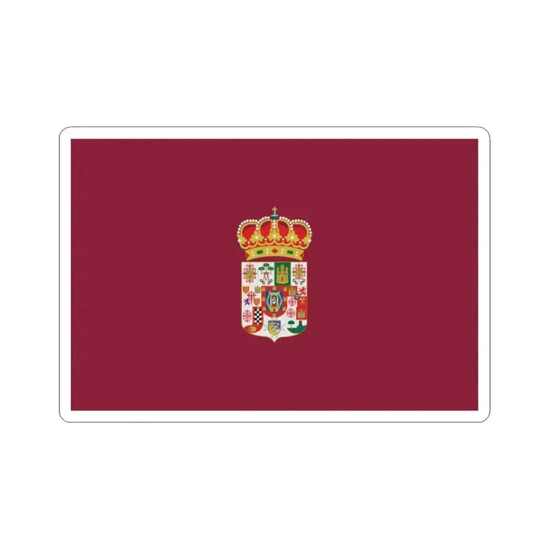 Flag of Ciudad Real Spain - STICKER Vinyl Kiss-Cut Decal 3 Inch White - The Sticker Space