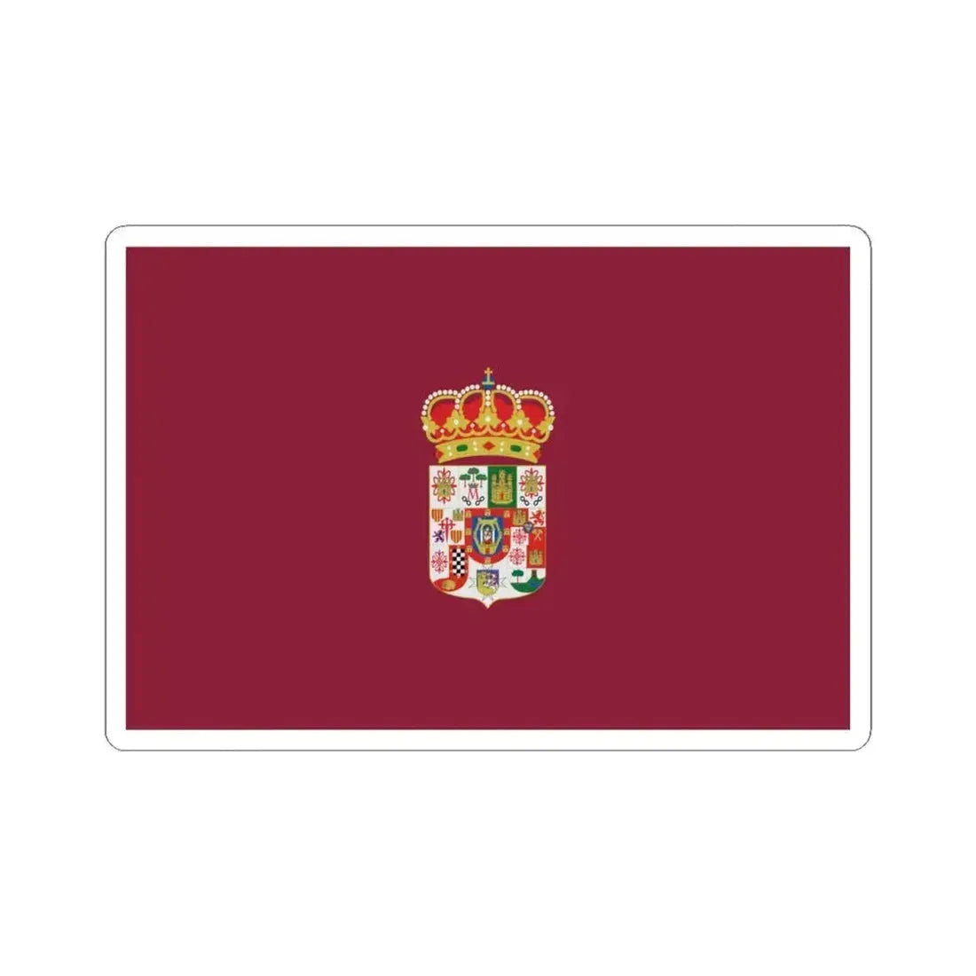 Flag of Ciudad Real Spain - STICKER Vinyl Kiss-Cut Decal 4 Inch White - The Sticker Space