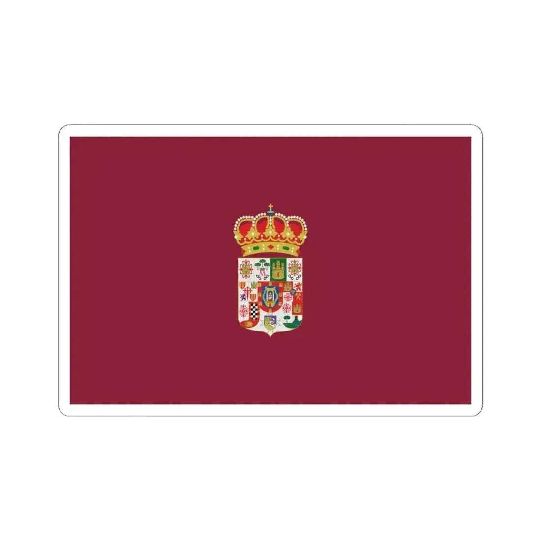 Flag of Ciudad Real Spain - STICKER Vinyl Kiss-Cut Decal 6 Inch White - The Sticker Space