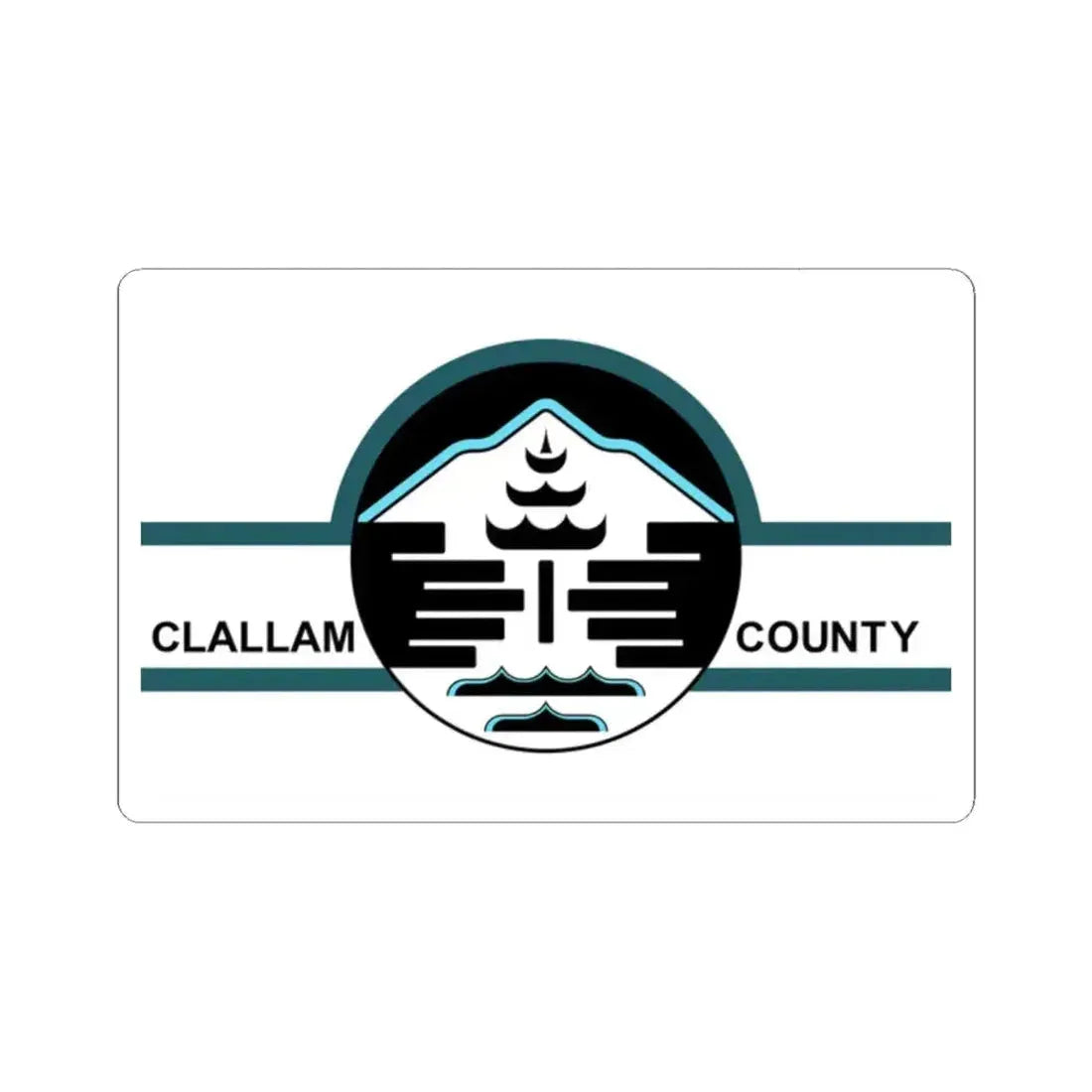 Flag of Clallam County Washington (United States) STICKER Vinyl Kiss-Cut Decal 2 Inch White - The Sticker Space