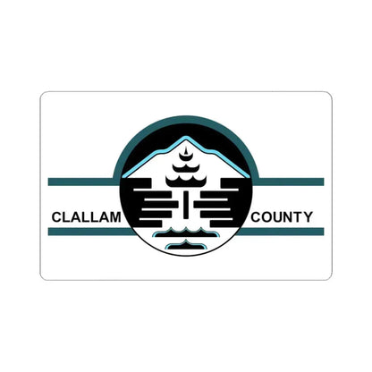 Flag of Clallam County Washington (United States) STICKER Vinyl Kiss-Cut Decal 3 Inch White - The Sticker Space