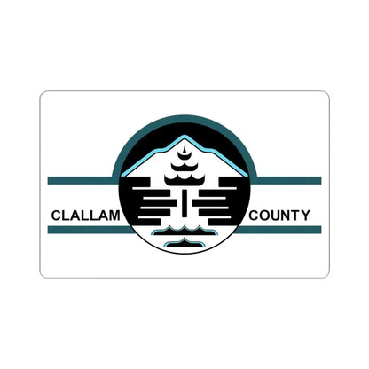 Flag of Clallam County Washington (United States) STICKER Vinyl Kiss-Cut Decal 6 Inch White - The Sticker Space