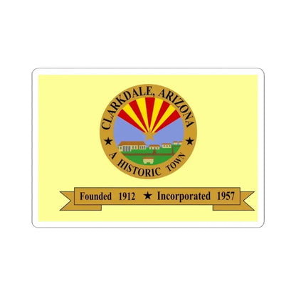 Flag of Clarkdale Arizona (United States) STICKER Vinyl Kiss-Cut Decal 6 Inch White - The Sticker Space