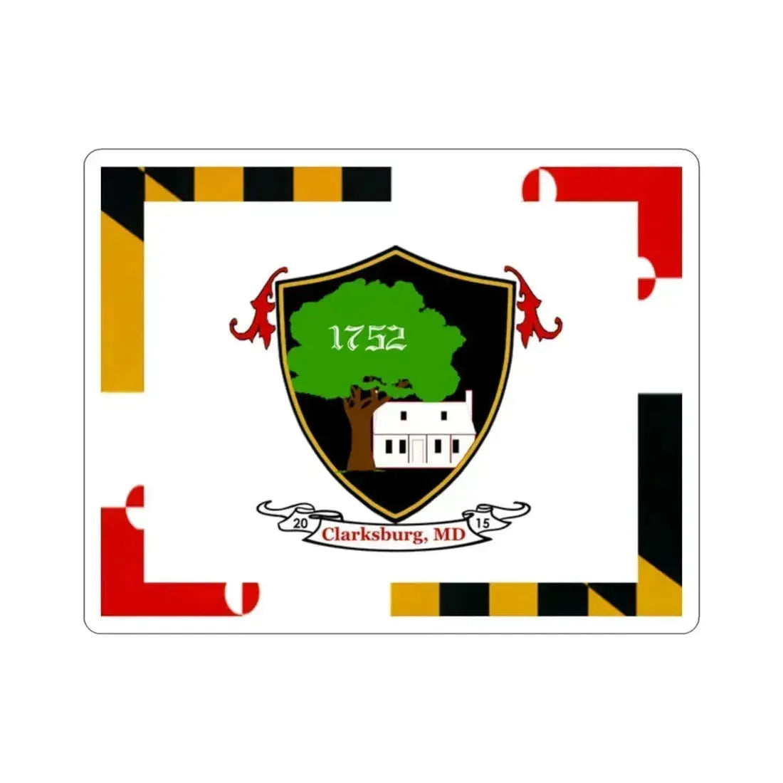 Flag of Clarksburg Maryland USA STICKER Vinyl Die-Cut Decal 2 Inch - The Sticker Space