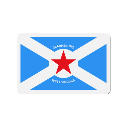 Flag of Clarksburg West Virginia - Die-Cut Magnet-2" x 2"-The Sticker Space