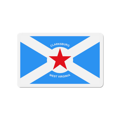 Flag of Clarksburg West Virginia - Die-Cut Magnet-3" x 3"-The Sticker Space