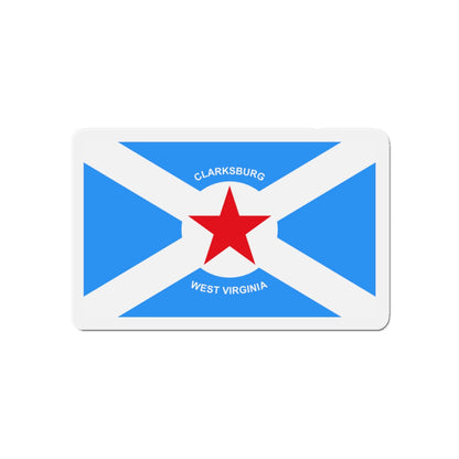 Flag of Clarksburg West Virginia - Die-Cut Magnet-5" x 5"-The Sticker Space