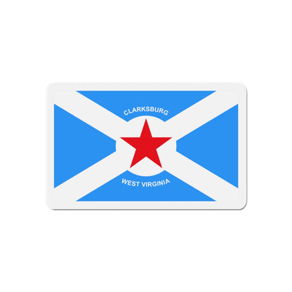 Flag of Clarksburg West Virginia - Die-Cut Magnet-6 × 6"-The Sticker Space