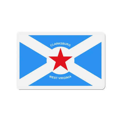 Flag of Clarksburg West Virginia - Refrigerator Magnet 2 Inch - The Sticker Space