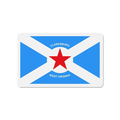 Flag of Clarksburg West Virginia - Refrigerator Magnet 3 Inch - The Sticker Space