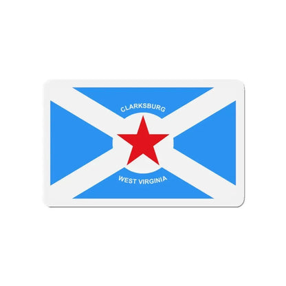 Flag of Clarksburg West Virginia - Refrigerator Magnet 4 Inch - The Sticker Space