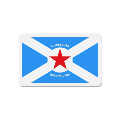 Flag of Clarksburg West Virginia - Refrigerator Magnet 5 Inch - The Sticker Space