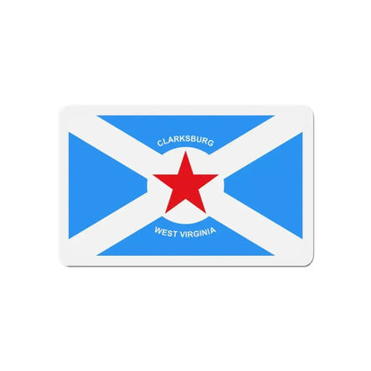 Flag of Clarksburg West Virginia - Refrigerator Magnet 6 Inch - The Sticker Space