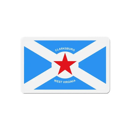 Flag of Clarksburg West Virginia - Refrigerator Magnet - The Sticker Space