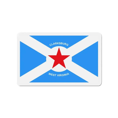 Flag of Clarksburg West Virginia - Refrigerator Magnet - The Sticker Space
