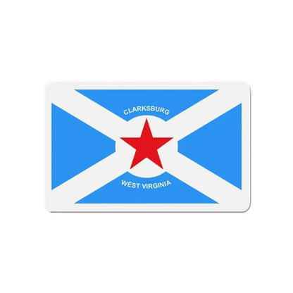 Flag of Clarksburg West Virginia - Refrigerator Magnet - The Sticker Space