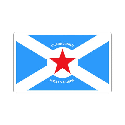 Flag of Clarksburg West Virginia USA STICKER Vinyl Die-Cut Decal-2 Inch-The Sticker Space