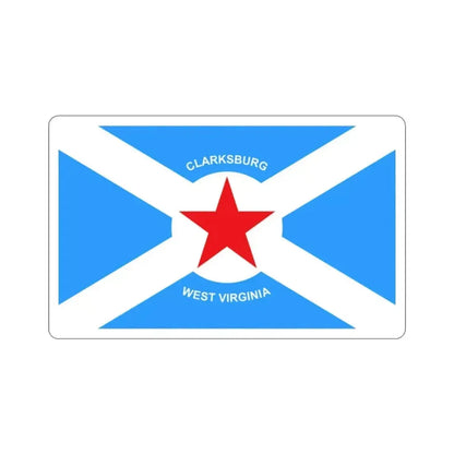 Flag of Clarksburg West Virginia USA STICKER Vinyl Die-Cut Decal 2 Inch - The Sticker Space