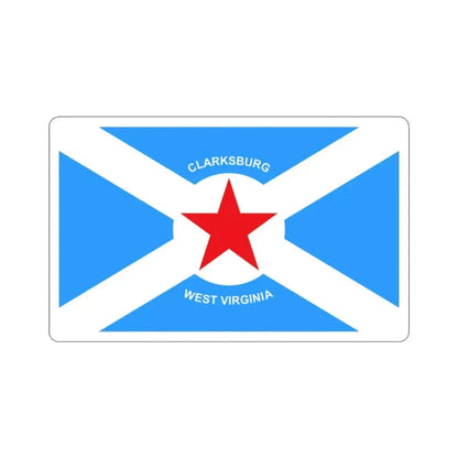Flag of Clarksburg West Virginia USA STICKER Vinyl Die-Cut Decal 2 Inch - The Sticker Space