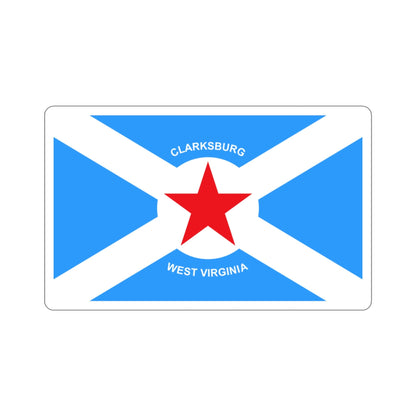 Flag of Clarksburg West Virginia USA STICKER Vinyl Die-Cut Decal-3 Inch-The Sticker Space