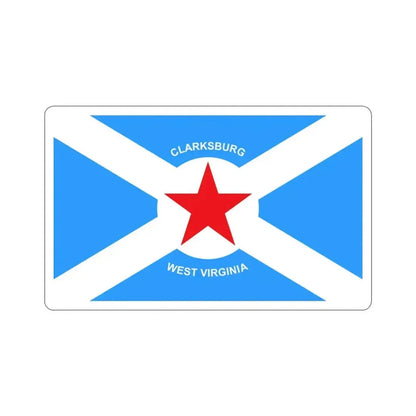 Flag of Clarksburg West Virginia USA STICKER Vinyl Die-Cut Decal 3 Inch - The Sticker Space