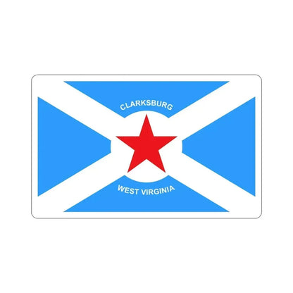 Flag of Clarksburg West Virginia USA STICKER Vinyl Die-Cut Decal 4 Inch - The Sticker Space