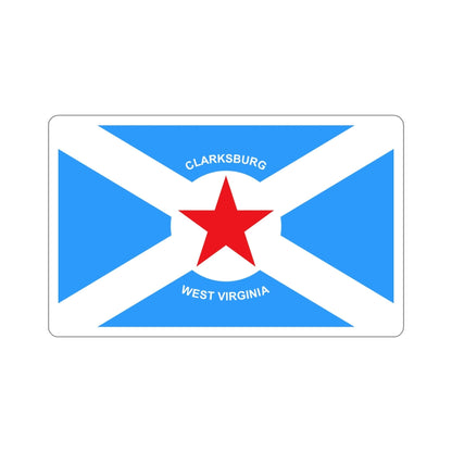 Flag of Clarksburg West Virginia USA STICKER Vinyl Die-Cut Decal-5 Inch-The Sticker Space