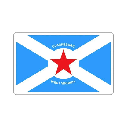 Flag of Clarksburg West Virginia USA STICKER Vinyl Die-Cut Decal 5 Inch - The Sticker Space