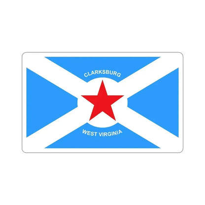 Flag of Clarksburg West Virginia USA STICKER Vinyl Die-Cut Decal 5 Inch - The Sticker Space