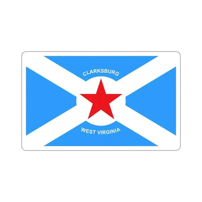 Flag of Clarksburg West Virginia USA STICKER Vinyl Die-Cut Decal 6 Inch - The Sticker Space