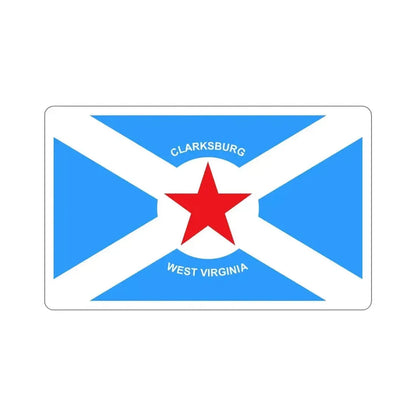 Flag of Clarksburg West Virginia USA STICKER Vinyl Die-Cut Decal 6 Inch - The Sticker Space