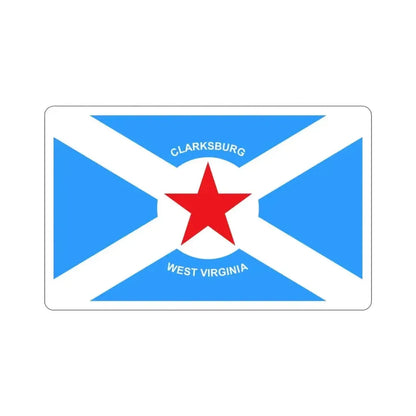 Flag of Clarksburg West Virginia USA STICKER Vinyl Die-Cut Decal - The Sticker Space