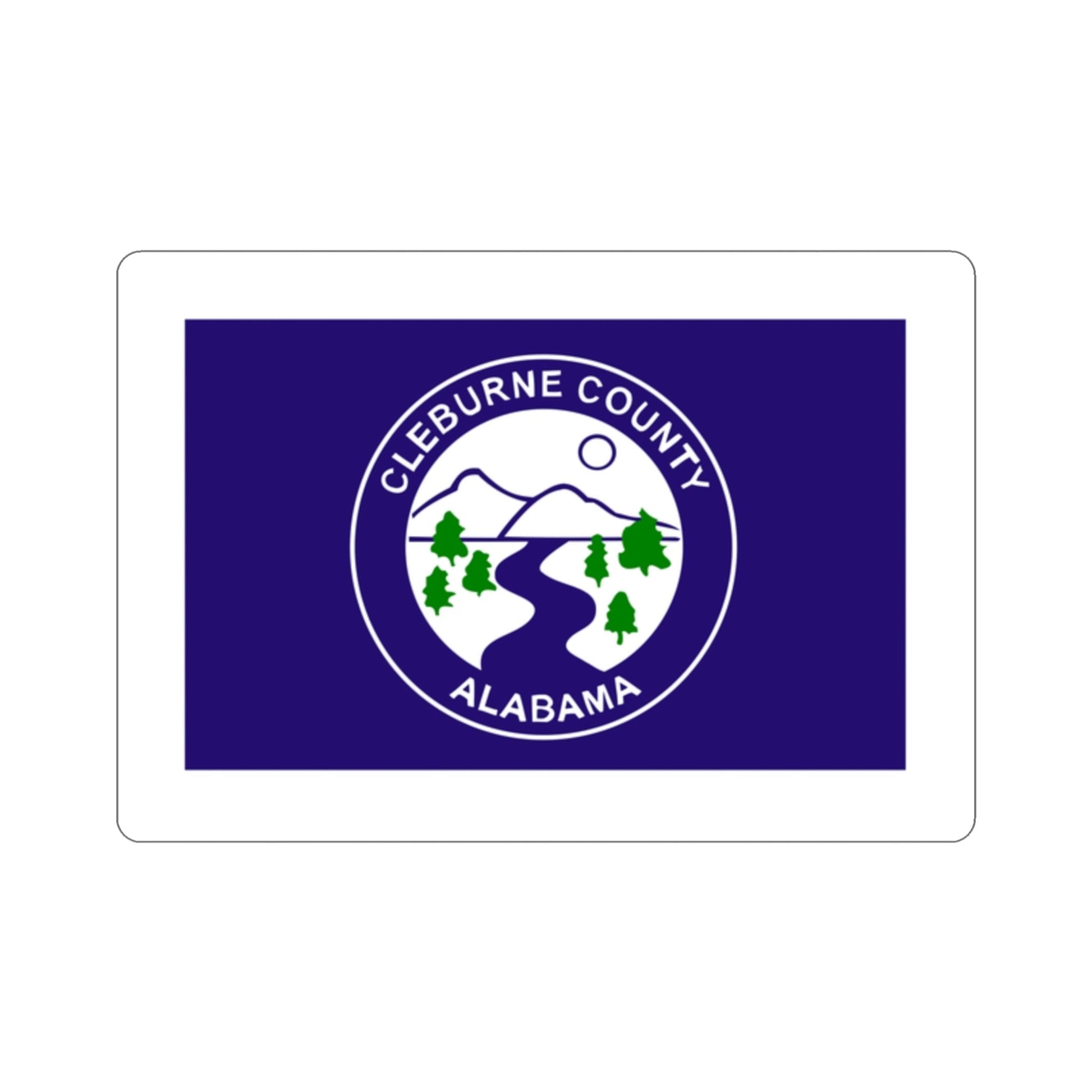 Flag of Cleburne County Alabama STICKER Vinyl Die-Cut Decal-2 Inch-The Sticker Space