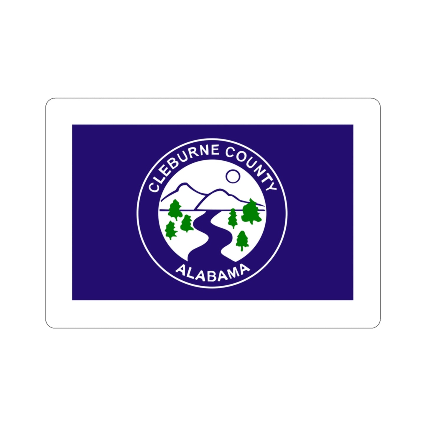 Flag of Cleburne County Alabama STICKER Vinyl Die-Cut Decal-3 Inch-The Sticker Space