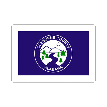 Flag of Cleburne County Alabama STICKER Vinyl Die-Cut Decal-6 Inch-The Sticker Space