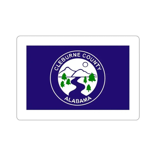 Flag of Cleburne County Alabama STICKER Vinyl Die-Cut Decal 6 Inch - The Sticker Space