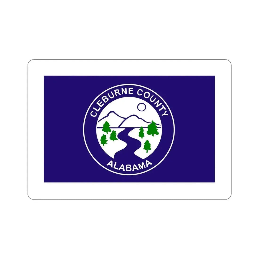 Flag of Cleburne County Alabama STICKER Vinyl Die-Cut Decal - The Sticker Space