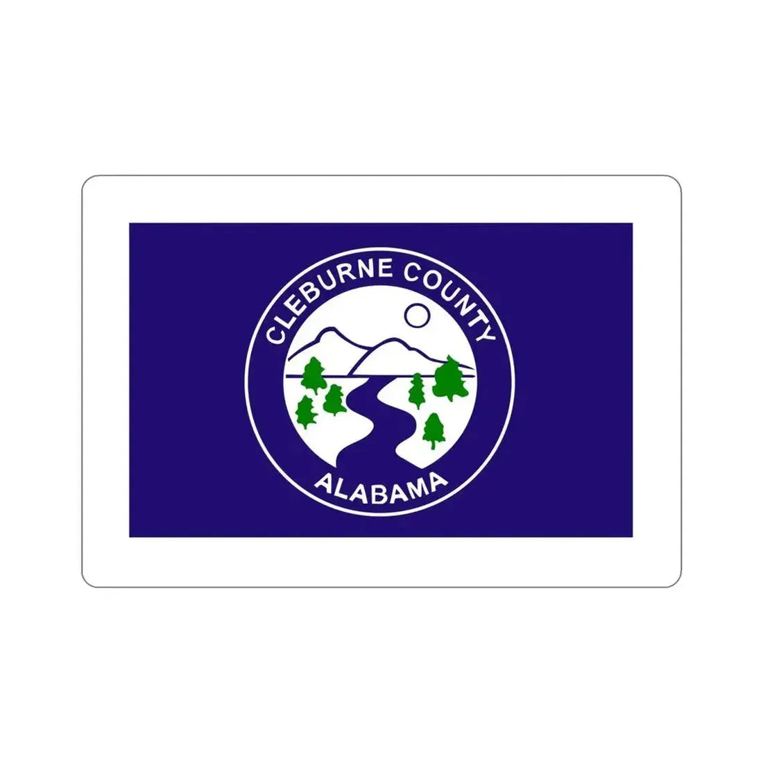 Flag of Cleburne County Alabama STICKER Vinyl Die-Cut Decal - The Sticker Space