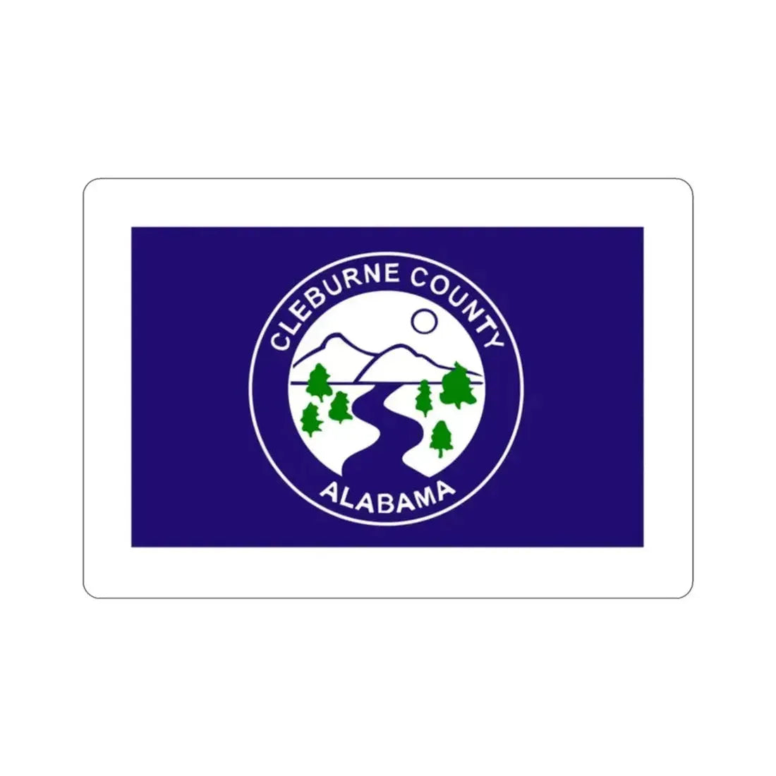 Flag of Cleburne County Alabama STICKER Vinyl Die-Cut Decal - The Sticker Space