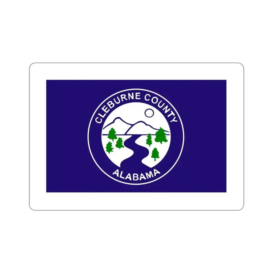 Flag of Cleburne County Alabama STICKER Vinyl Die-Cut Decal - The Sticker Space