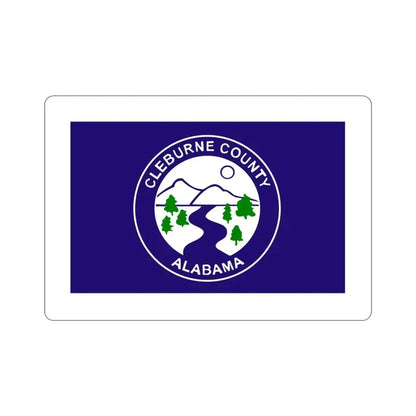 Flag of Cleburne County Alabama STICKER Vinyl Die-Cut Decal - The Sticker Space