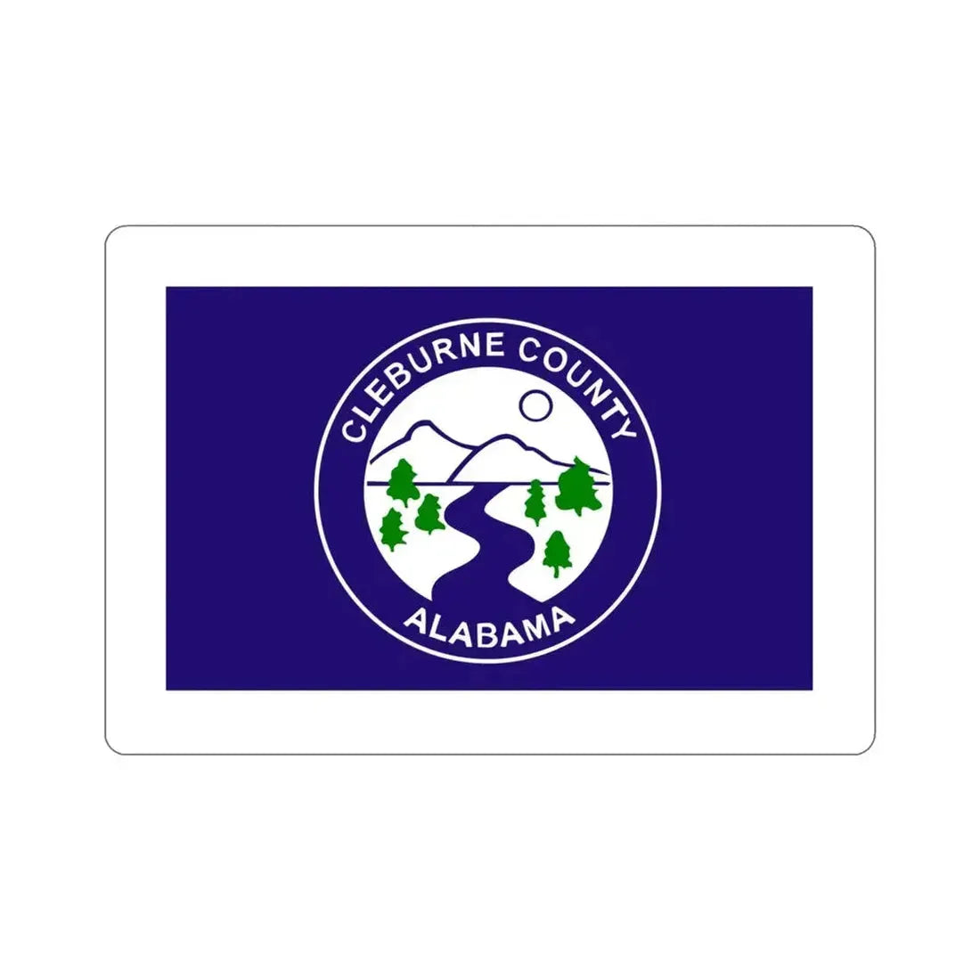 Flag of Cleburne County Alabama STICKER Vinyl Die-Cut Decal - The Sticker Space