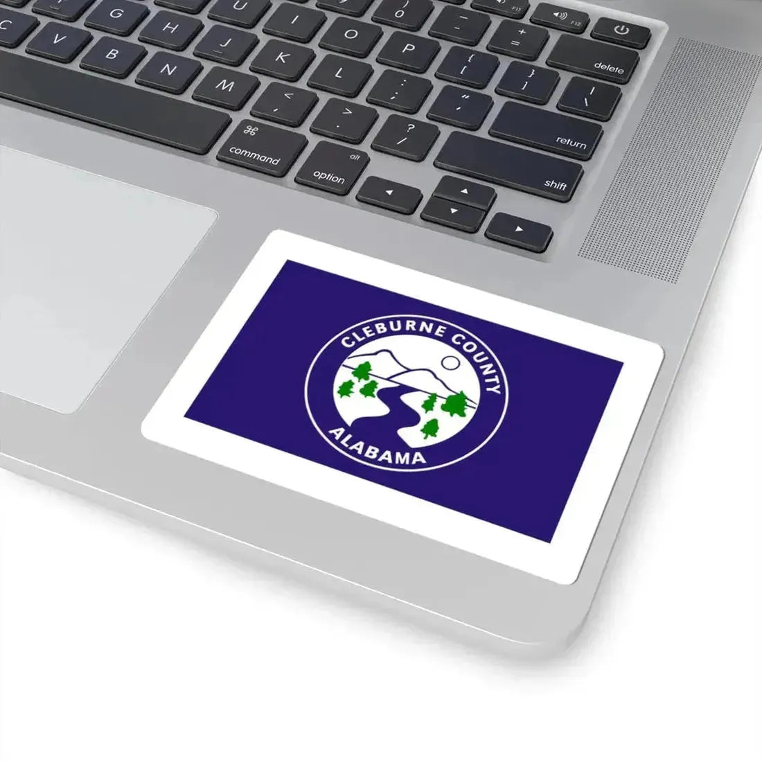 Flag of Cleburne County Alabama (United States) STICKER Vinyl Kiss-Cut Decal - The Sticker Space